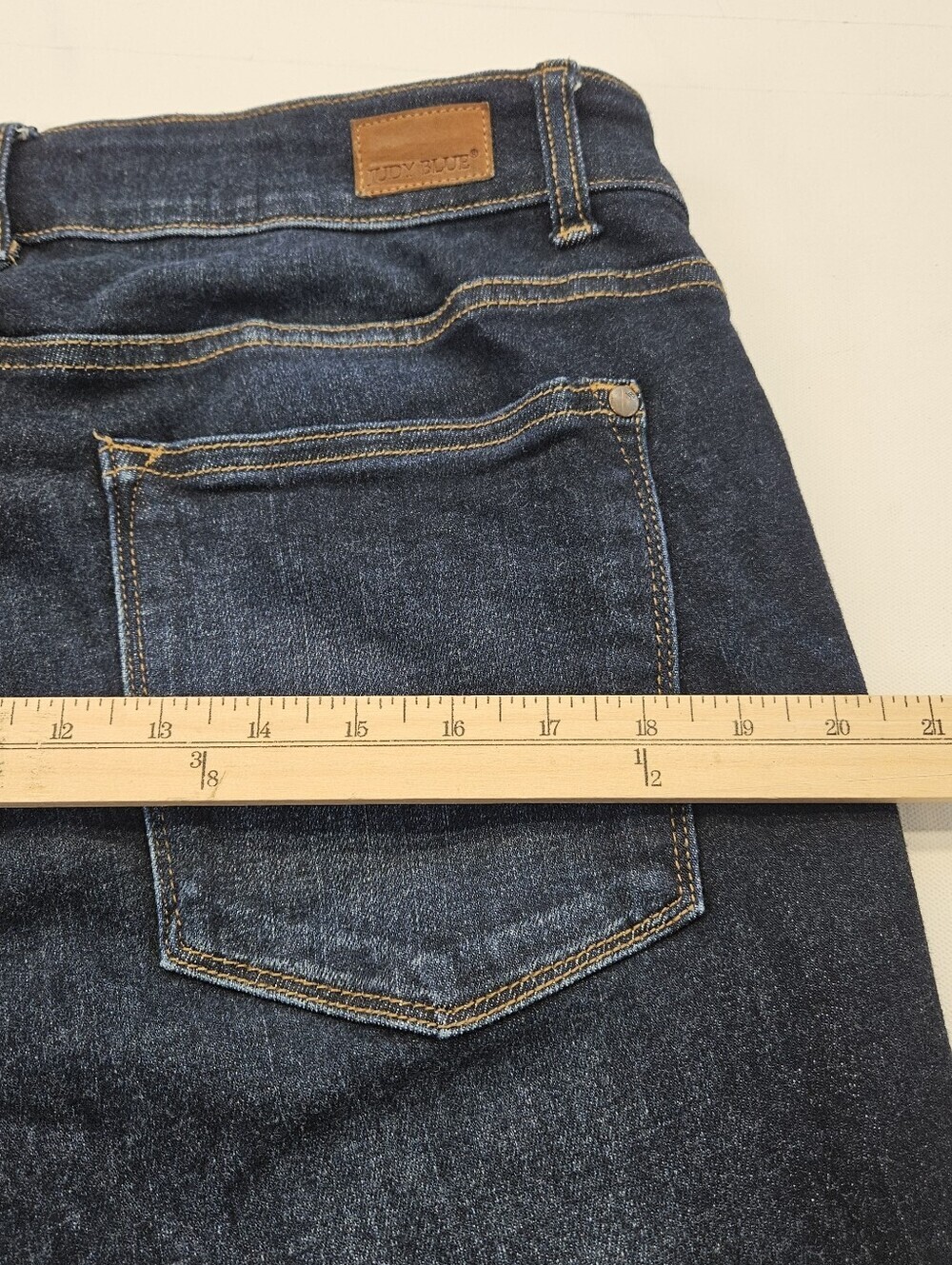 Judy Blue Los Angeles Jeans Skinny Fit 14W Dark Blue Navy Denim - Picture 9 of 10